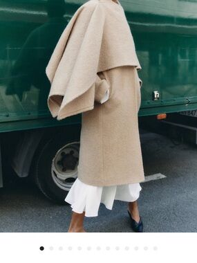 MY812 Woolen Long Coat with Stole